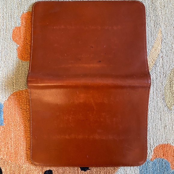 VTG I Lifton I Deep Buff Split Cowhide Leather Zipper Portfolio Underarm Case - Picture 6 of 16